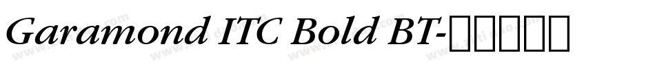 Garamond ITC Bold BT字体转换